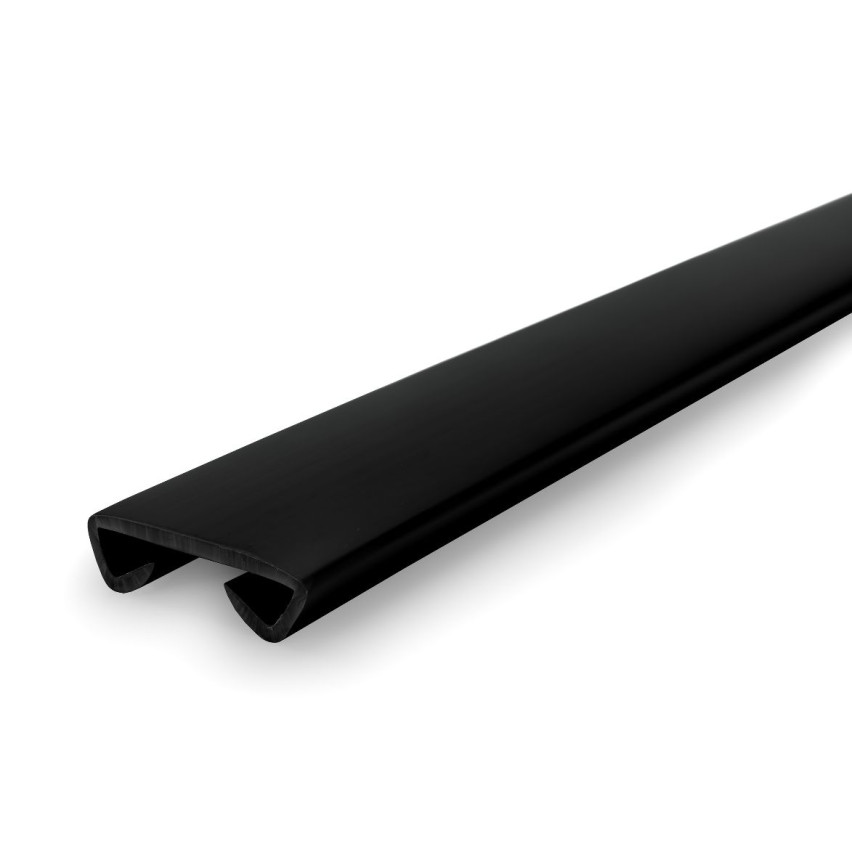 Ledstång trappa PVC STANDARD 40x8 mm, svart, handräcke i mjuk