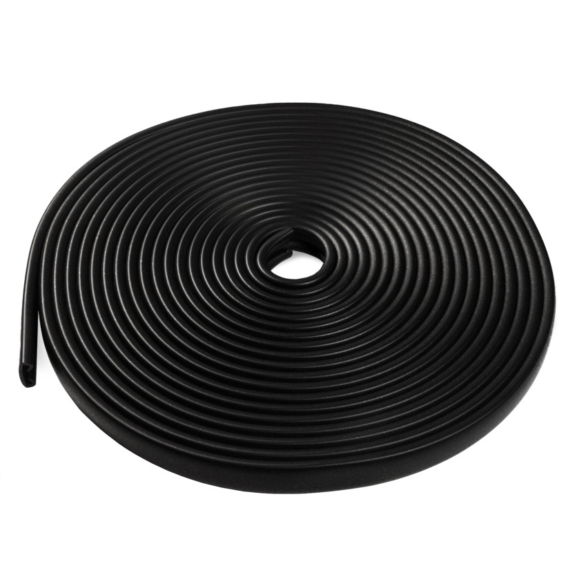 PVC PREMIUM räckeslist, räcke 40x8mm svart/silver 1m