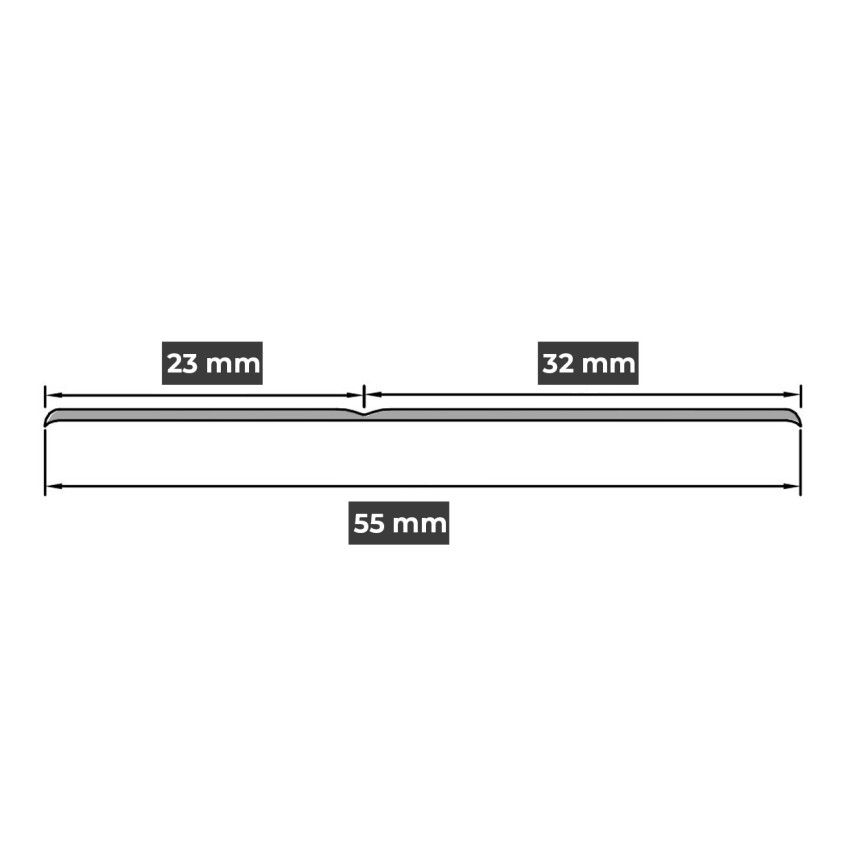 Självhäftande mjuk sockel 32x23 mm, flexibel beklädnad för kök och badrum, PVC-sockel, tätningstejp, svart