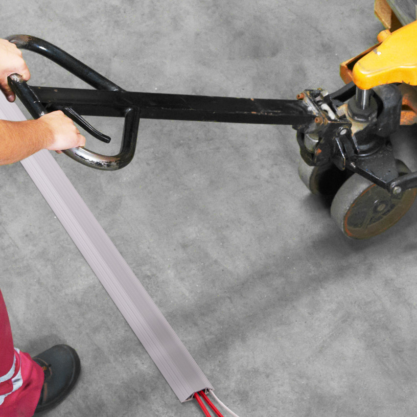 Kabelkanaler av PVC - 200 cm, trapetsformade, grå
