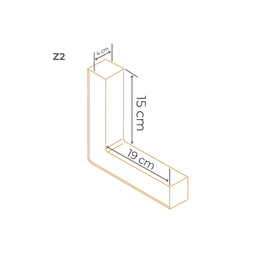 Element wewnętrzny kątowy Z2, brąz