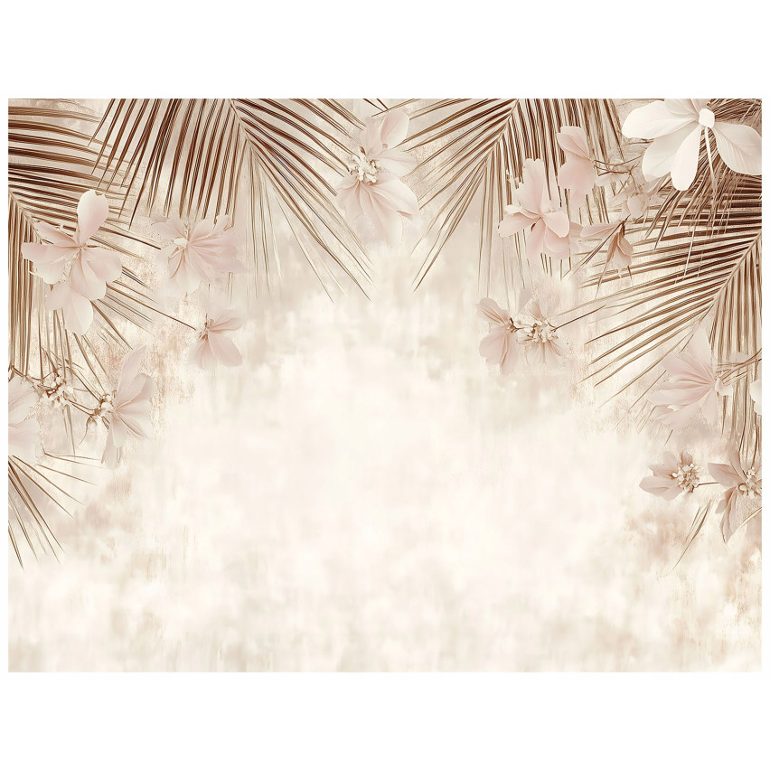 PALM LEAVES BETON BOHO FOTO tapet för vardagsrum tapet 150x105