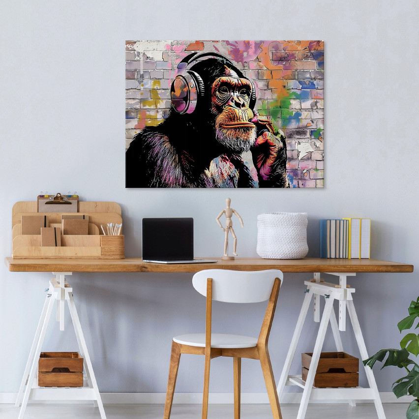 BANKS MAPA GRAFFITI STREET ART MODERN PÅ Väggplatta 100x70