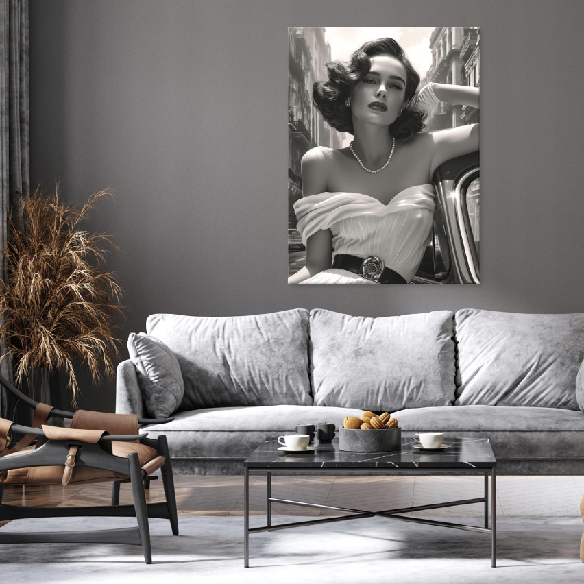 BILD AV KVINNA I S/W PÅ Väggplattor FÖR SOVRUM OCH VARDAGSRUM 120x80