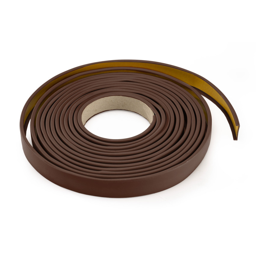 Möbellist, list c PVC , elastisk kantbandning med självhäftande tejp, brun, 5 m
