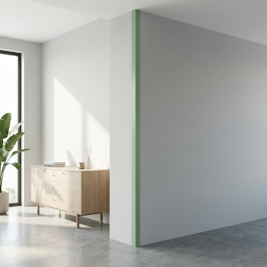 Hård hörnskyddslist PVC dekorativa vinkelprofil KT, ljusgrön