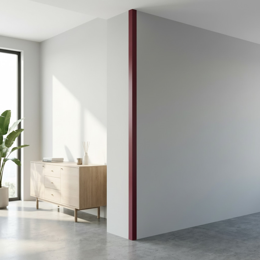 Hård hörnskyddslist PVC dekorativa vinkelprofil KT, Rött vin