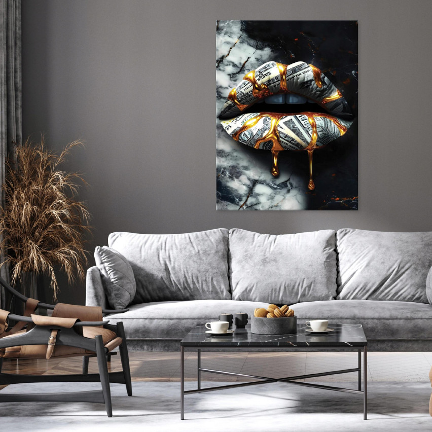 väggpanel målning kvinnans mun marmor stor för vardagsrum sovrum 60x40