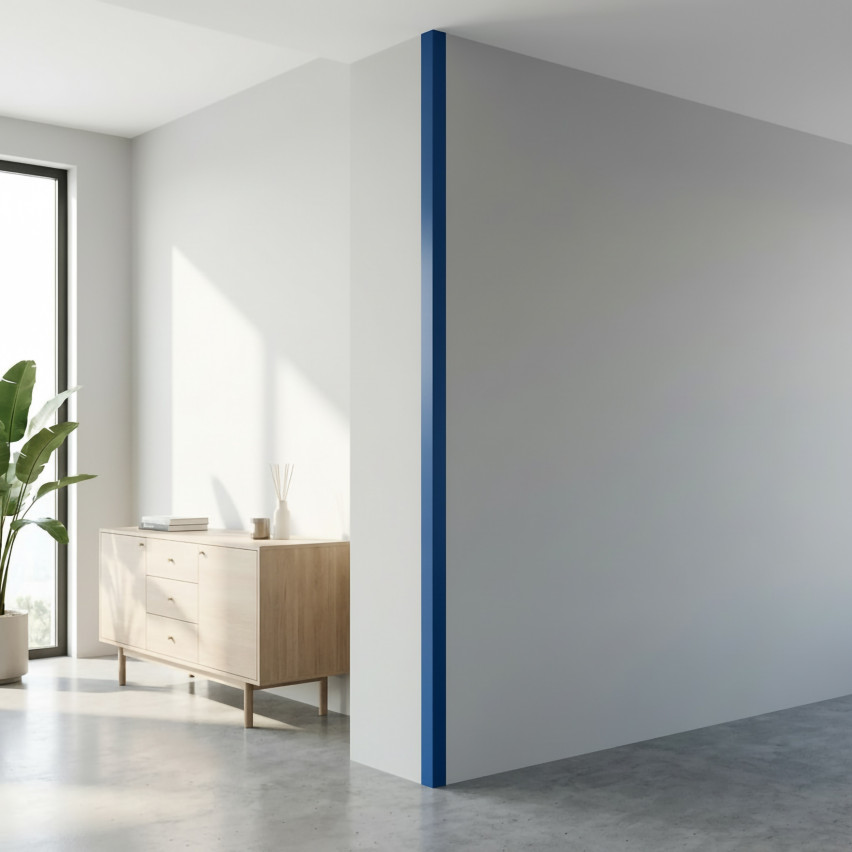 Hård hörnskyddslist PVC dekorativa vinkelprofil KT, blå