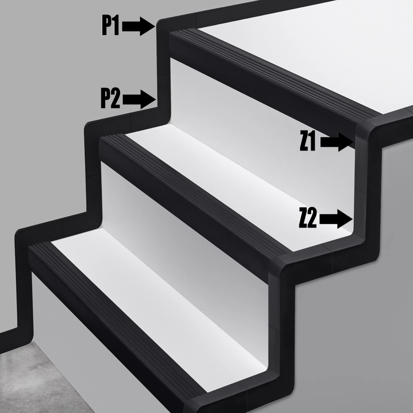 Yttre hörnelement PVC  Z1, beige