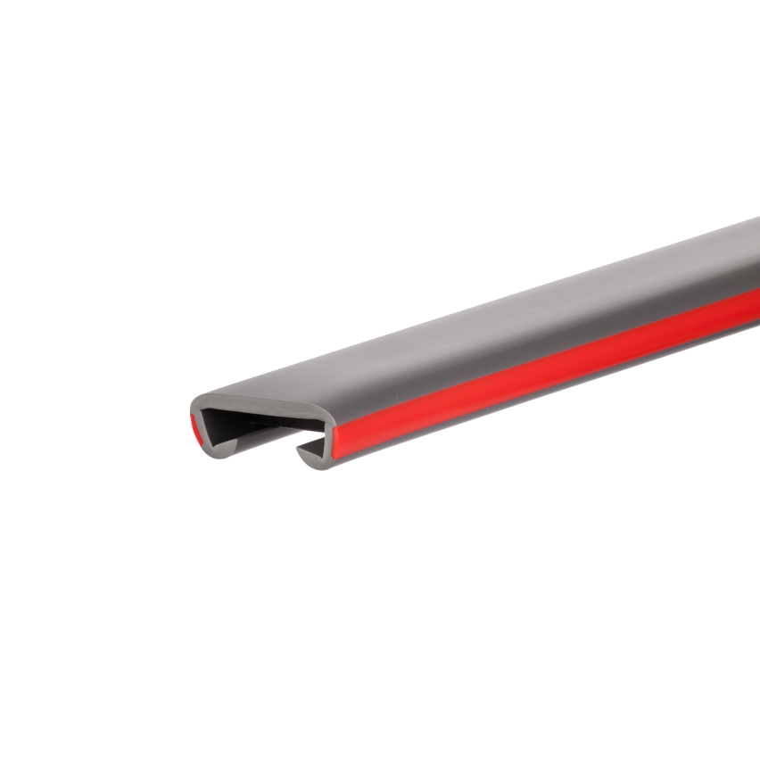 Ledstång trappa PVC LUX  40x8 mm, handräcke i mjuk, Röd