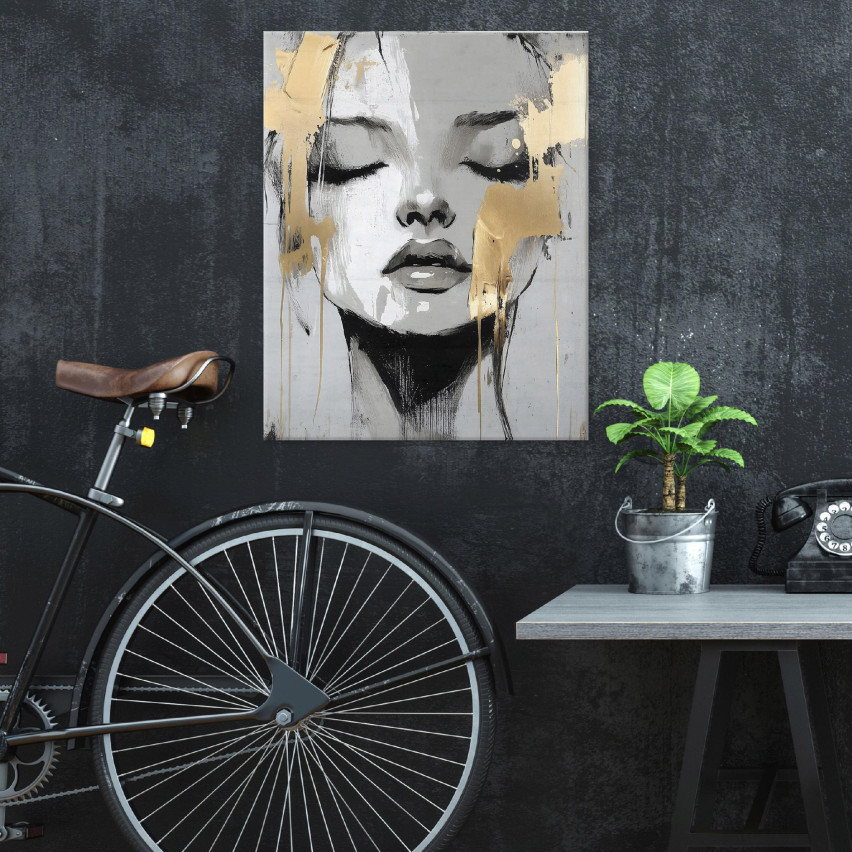 GLAMOUR BEDROOM IMAGE FOR THE SITTING ROOM GLAMOUR FACE ON WALL PLATE 100x70