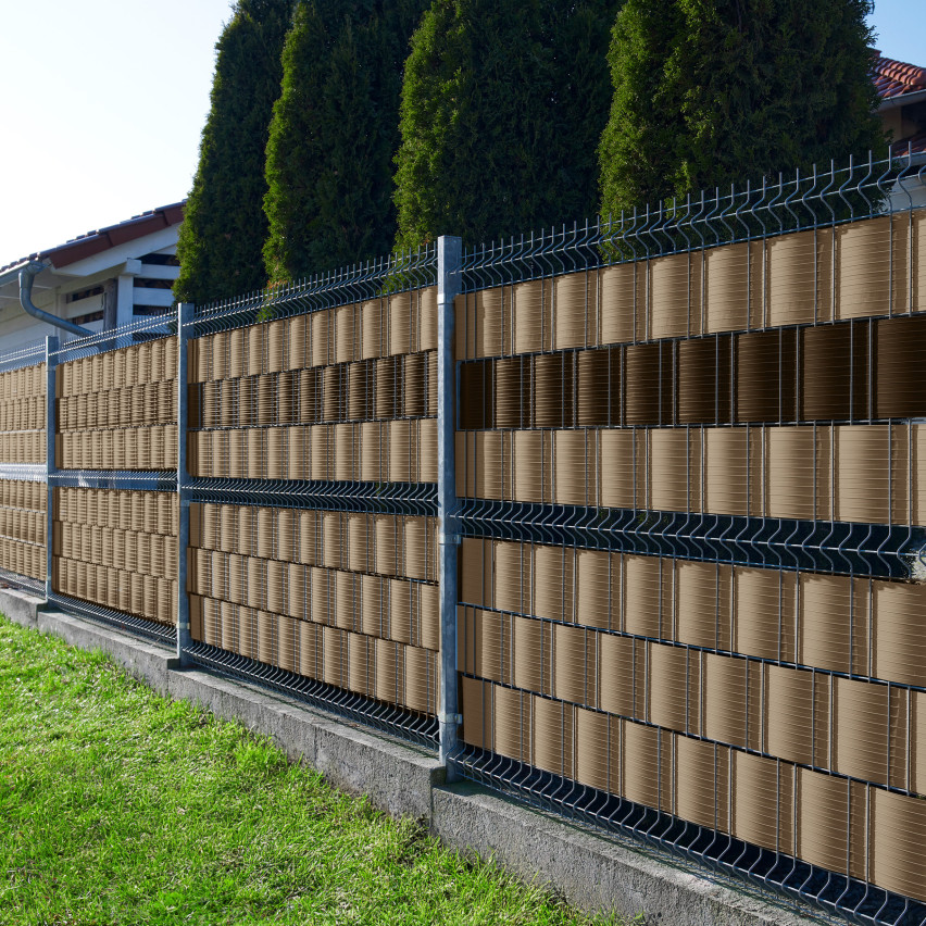 Insynsskydd PVC för trädgården och balkongen beige UV-beständig, 900 g/m2