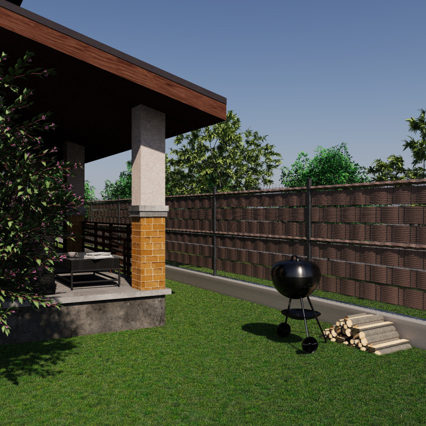 Insynsskydd PVC för trädgården och balkongen  UV-beständig, 900 g/m2, brun