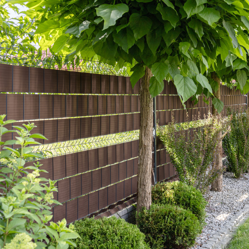 Insynsskydd PVC för trädgården och balkongen  UV-beständig, 900 g/m2, brun