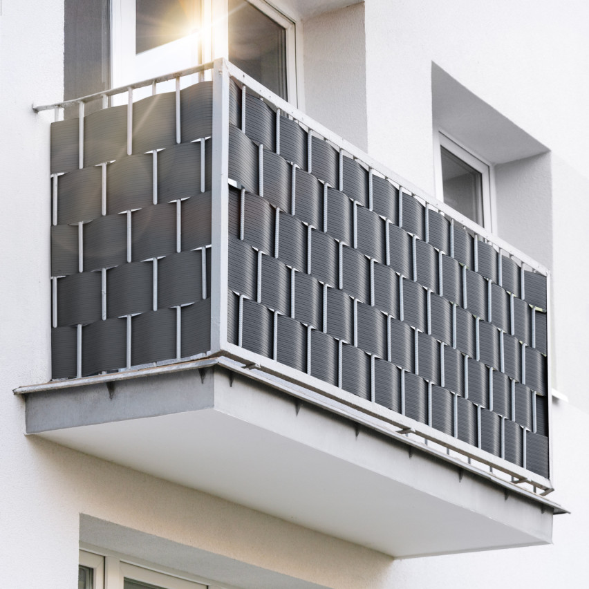 Insynsskydd PVC för trädgården och balkongen  UV-beständig, 900 g/m2, Antracit, 26 m