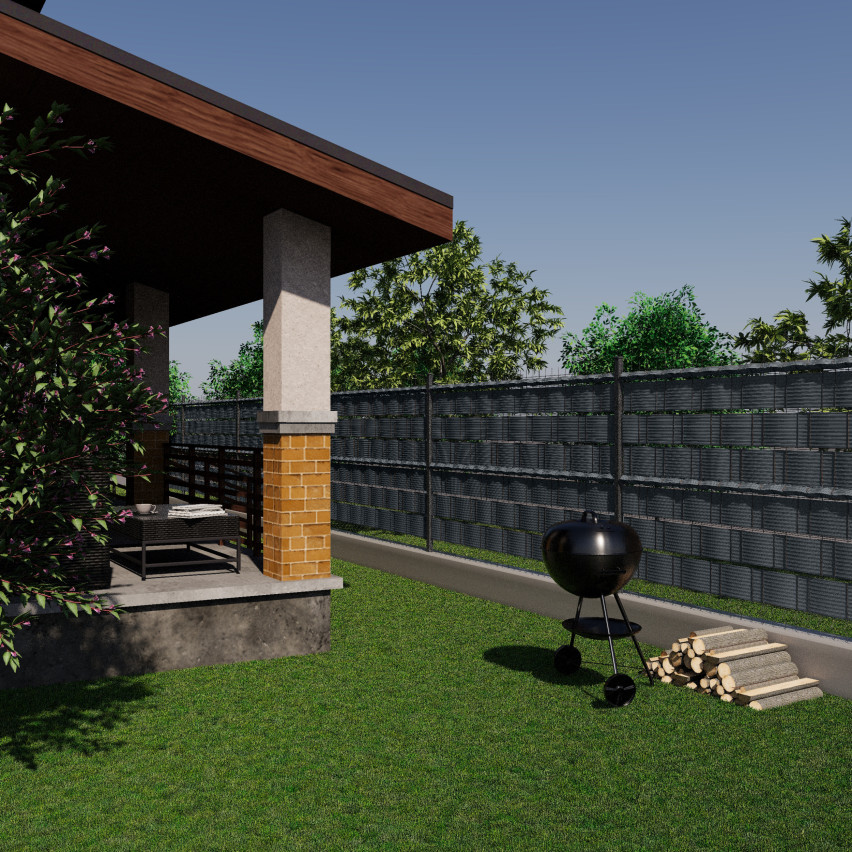 Insynsskydd PVC för trädgården och balkongen  UV-beständig, 900 g/m2, Antracit, 26 m