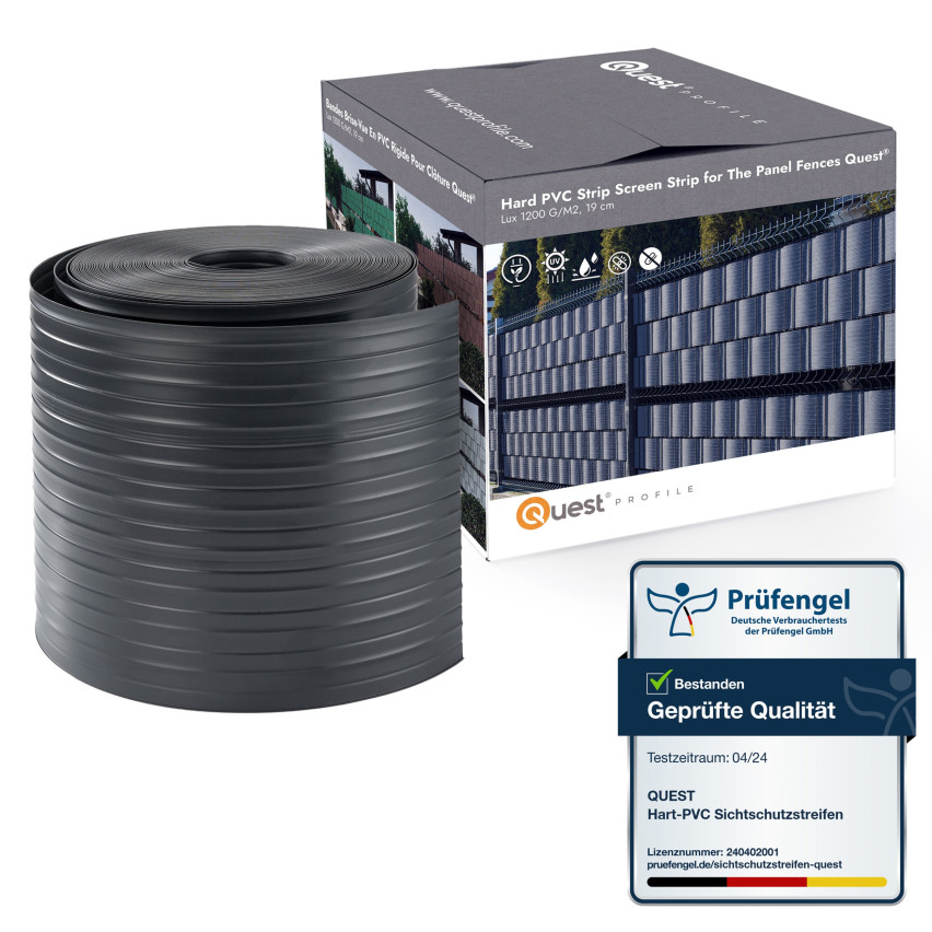 Insynsskydd PVC för trädgården och balkongen  UV-beständig, 900 g/m2, Antracit, 26 m