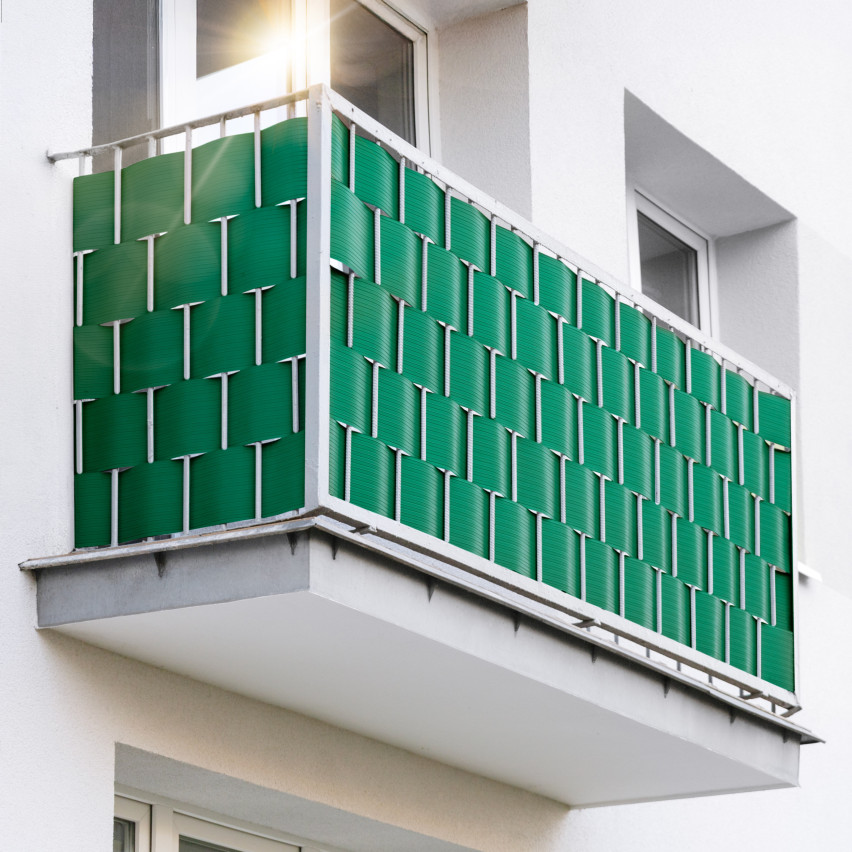 Insynsskydd PVC för trädgården och balkongen  UV-beständig, 900 g/m2, grön, 26 m