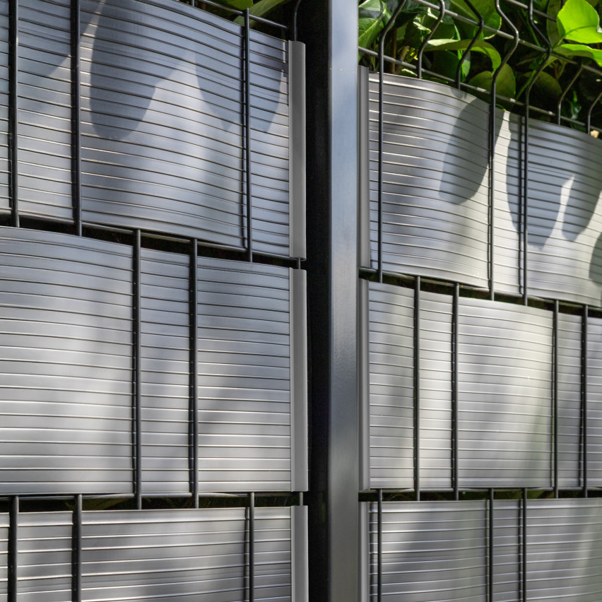 Klämma för fastsättning av panelremsa - staketband, grön