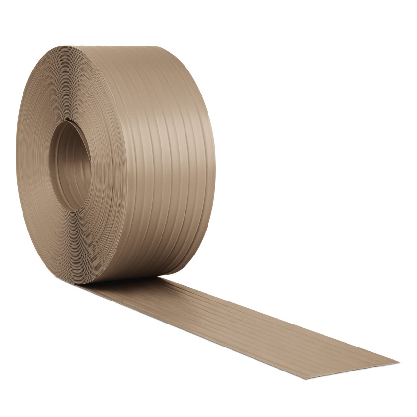 PVC-staketband 10 cm, smal list för premium panelstaket, 900 g/m2, beige RAL 1019