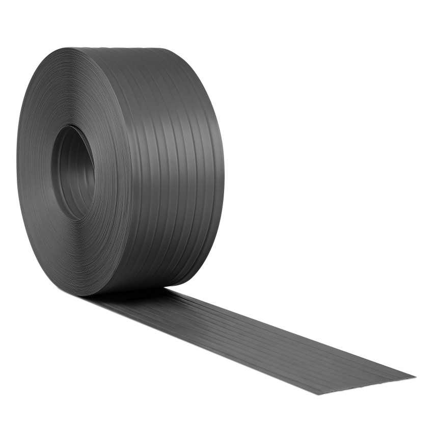 PVC-staketband 10 cm, smal list för premium panelstaket, 900 g/m2, antracit RAL 7016