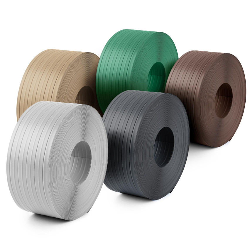 PVC-staketband 10 cm, smal list för premium panelstaket, 900 g/m2, antracit RAL 7016