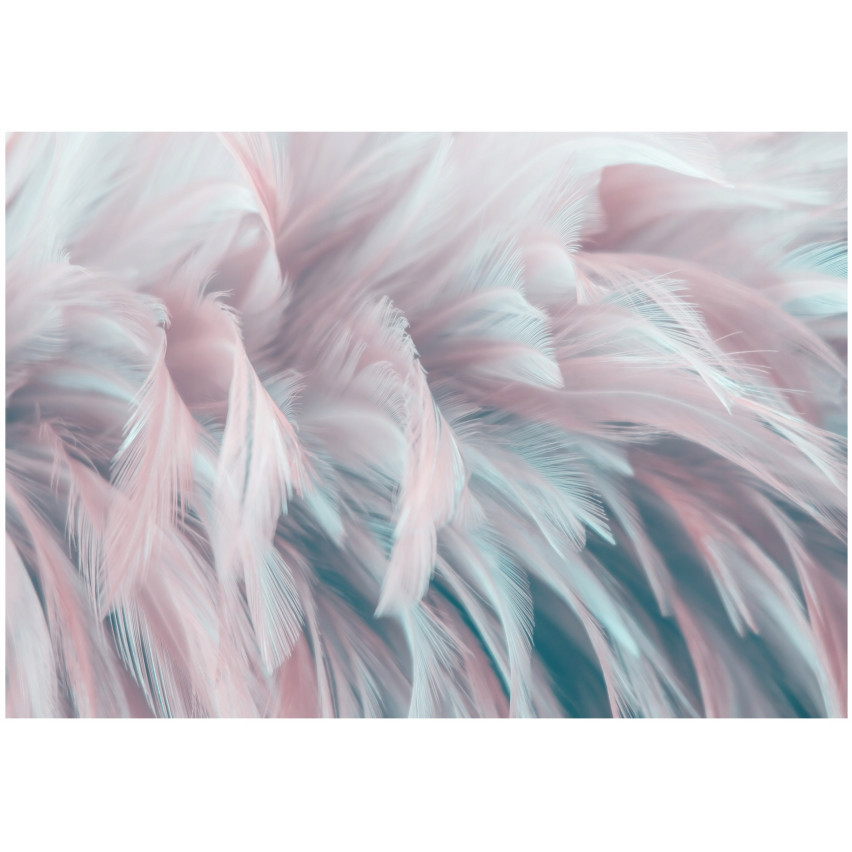 väggmålning fjädrar färgade rosa för vardagsrum väggmålning 150x105