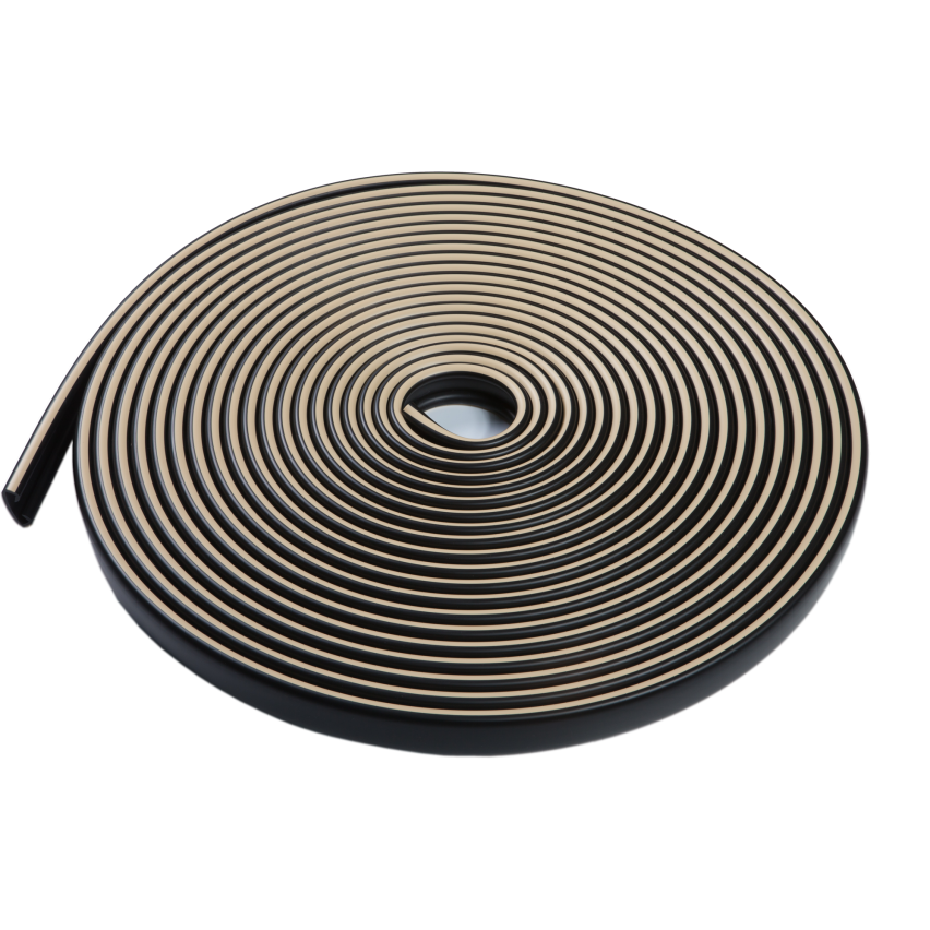 Ledstång trappa PVC LUX  40x8 mm, handräcke i mjuk, svart, 1 m