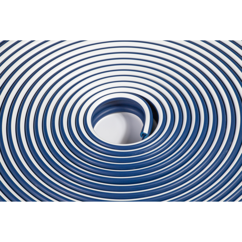 Ledstång trappa PVC LUX  40x8 mm, handräcke i mjuk, vit, 1 m