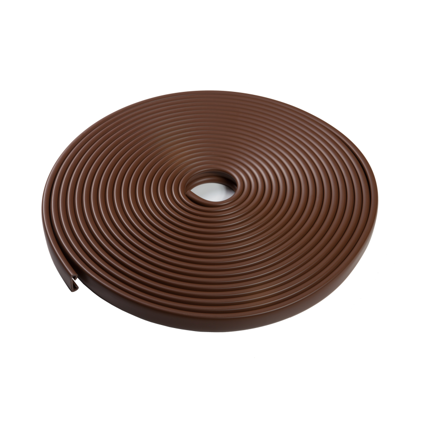 Ledstång trappa PVC PREMIUM 35x8 mm, handräcke i mjuk, brun, 1 m