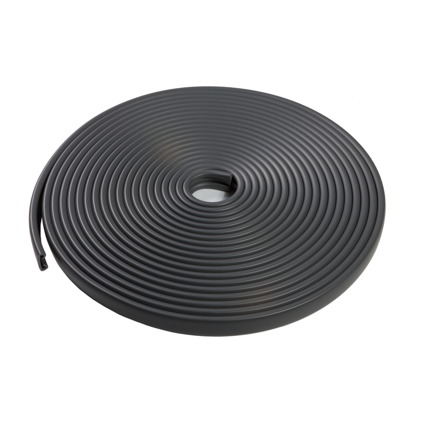Ledstång trappa PVC PREMIUM 40x8 mm, handräcke i mjuk, mörkgrå