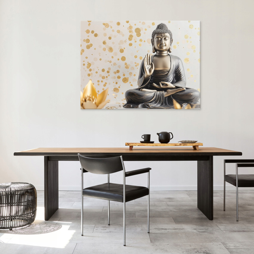 väggpanel målning abstraktion buddha för sovrum vardagsrum kök 120x80