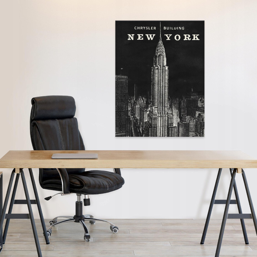 Bild NEW YORK Vardagsrum Sovrum Svart 120x80