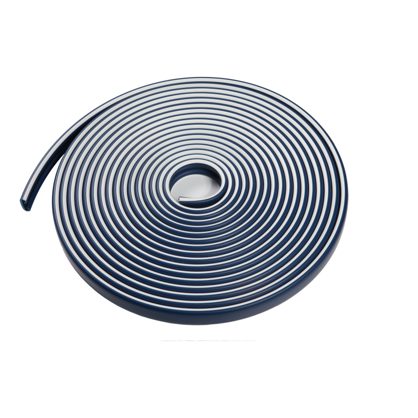 Ledstång trappa PVC LUX  40x8 mm, handräcke i mjuk, vit, 1 m