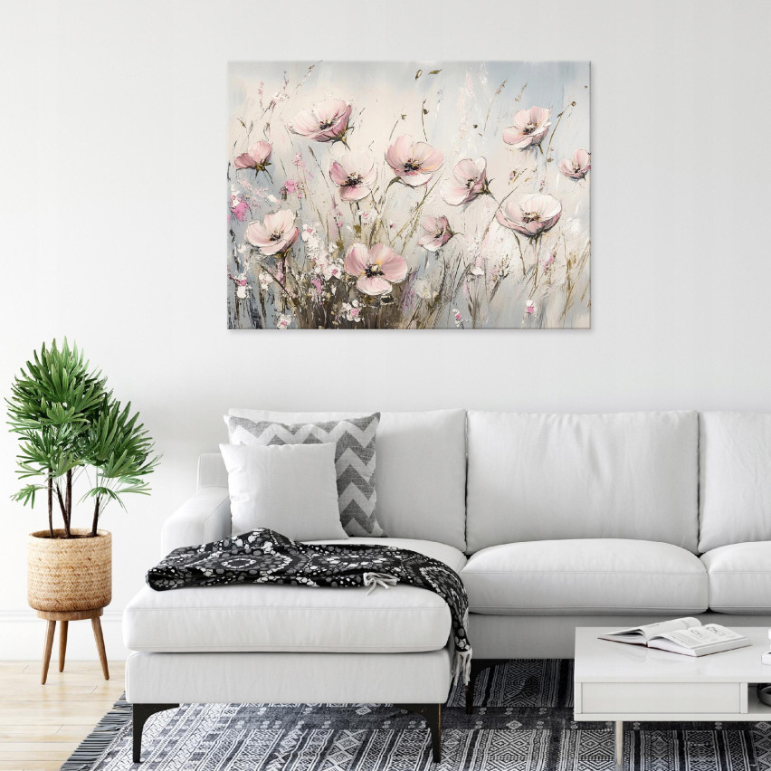 väggpanel målning blommor abstrakt för vardagsrum vardagsrum kök 100x70