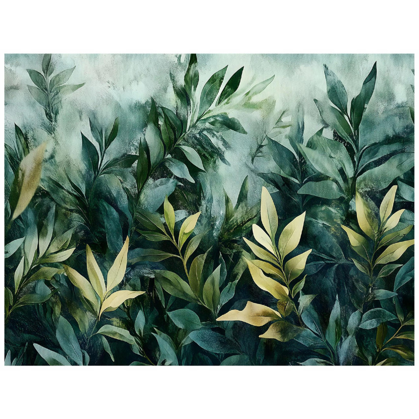NATURE GREEN LEaves foto väggmålning för vardagsrum väggmålning 350x250