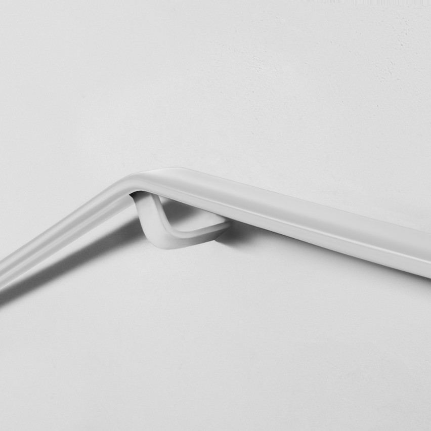 Ledstång trappa PVC PREMIUM 40x8 mm, handräcke i mjuk, vit