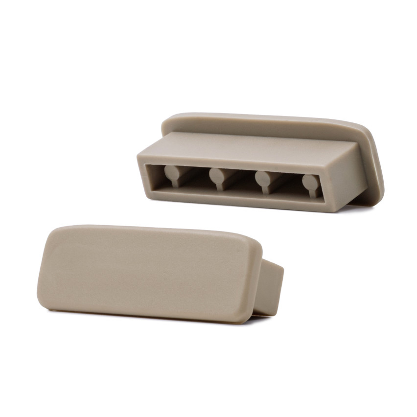 Avslutning för PVC-räckesstolpe, gavel för räckesprofil STANDARD, 40x8, beige