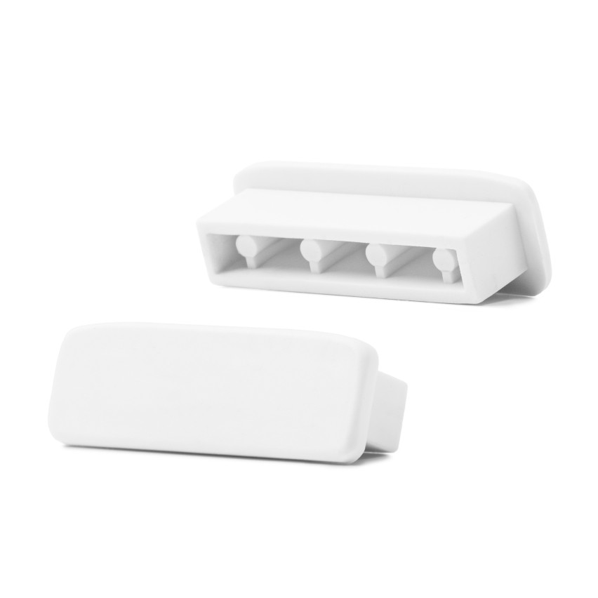 Ledstång trappa PVC STANDARD 40x8x3,2 mm, handräcke i mjuk, vit