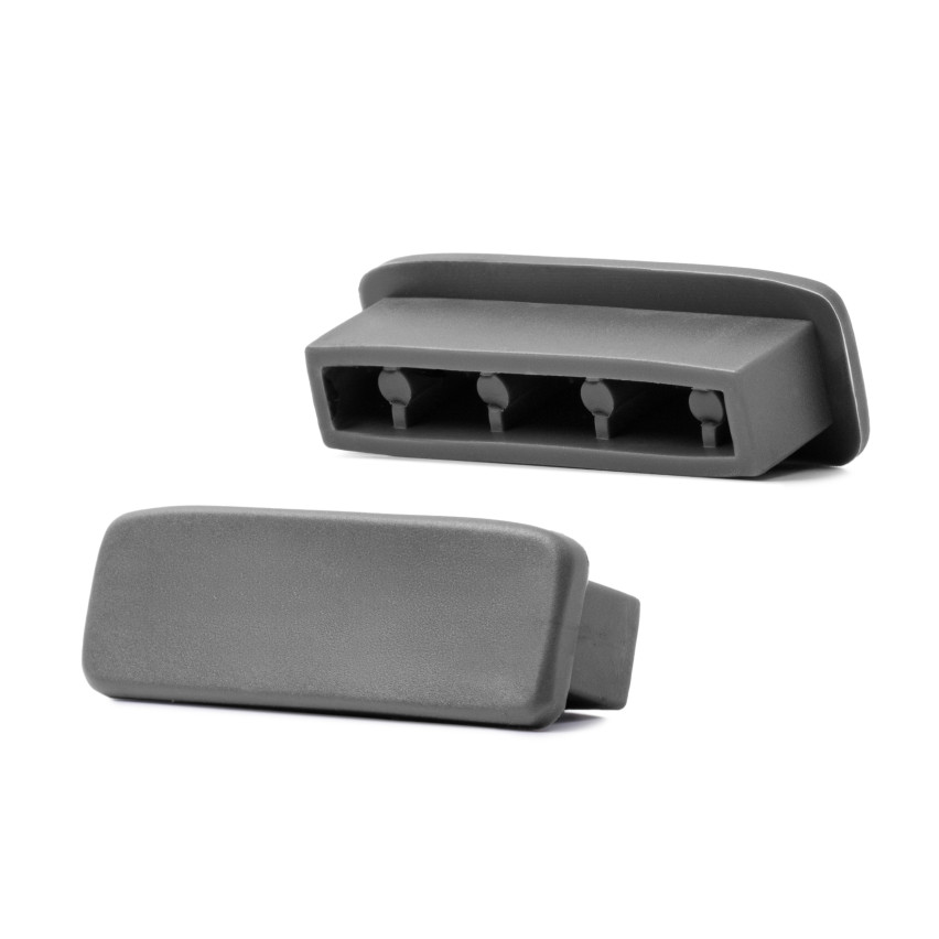 Avslutning för PVC-räckesstolpe, gavel för räckesprofil STANDARD, 40x8, mörkgrå