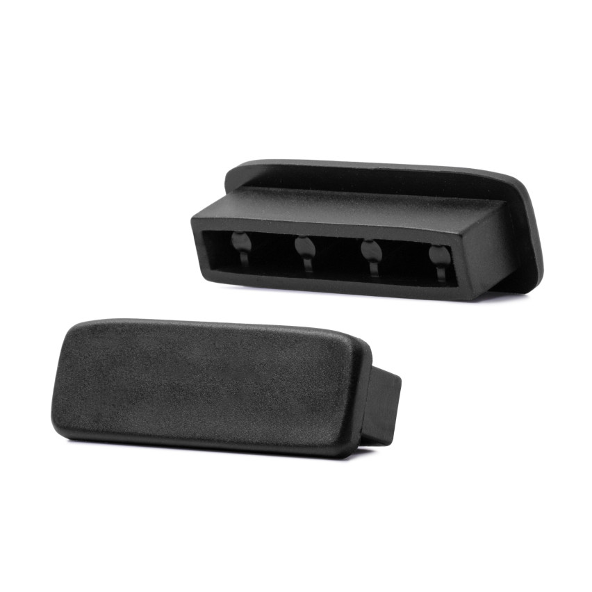 Avslutning för PVC-räckesstolpe, gavel för räckesprofil STANDARD, 40x8, svart