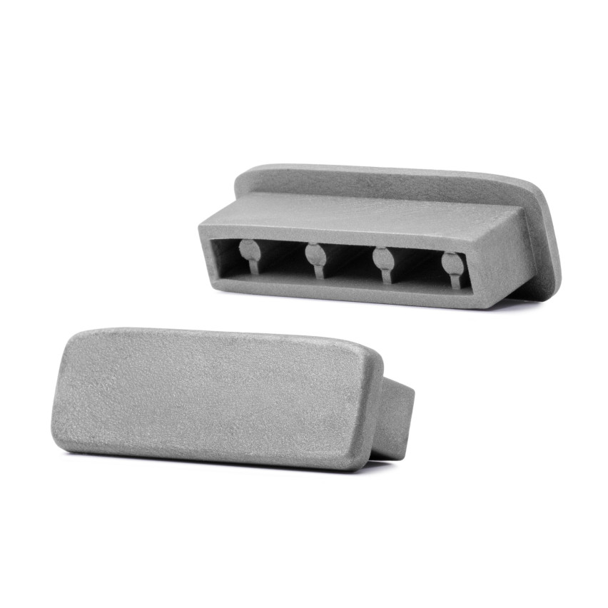 Avslutning för PVC-räckesstolpe, gavel för räckesprofil STANDARD, 40x8, silver