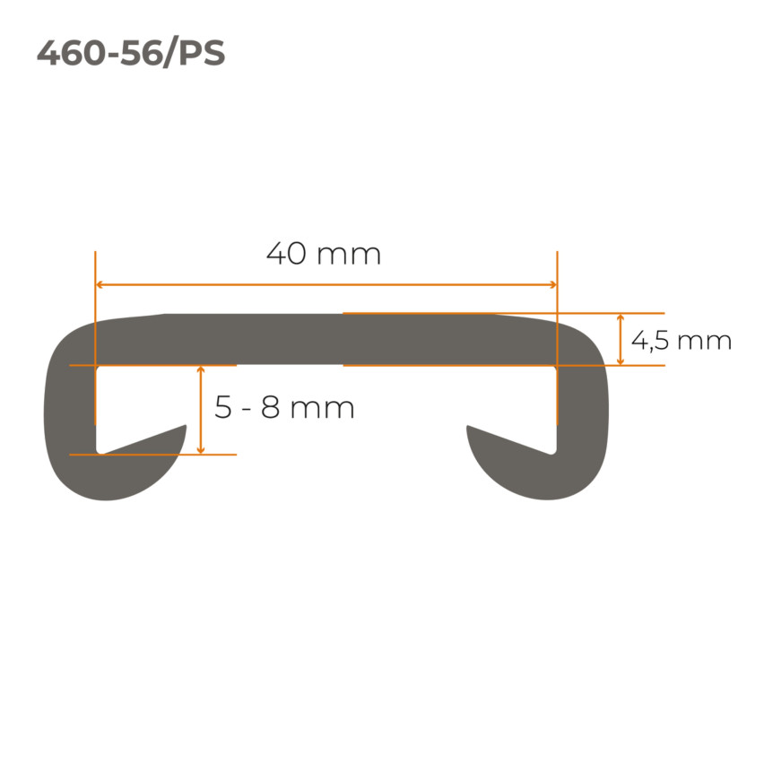 Ledstång trappa PVC PREMIUM 40x8 mm, handräcke i mjuk, Marin