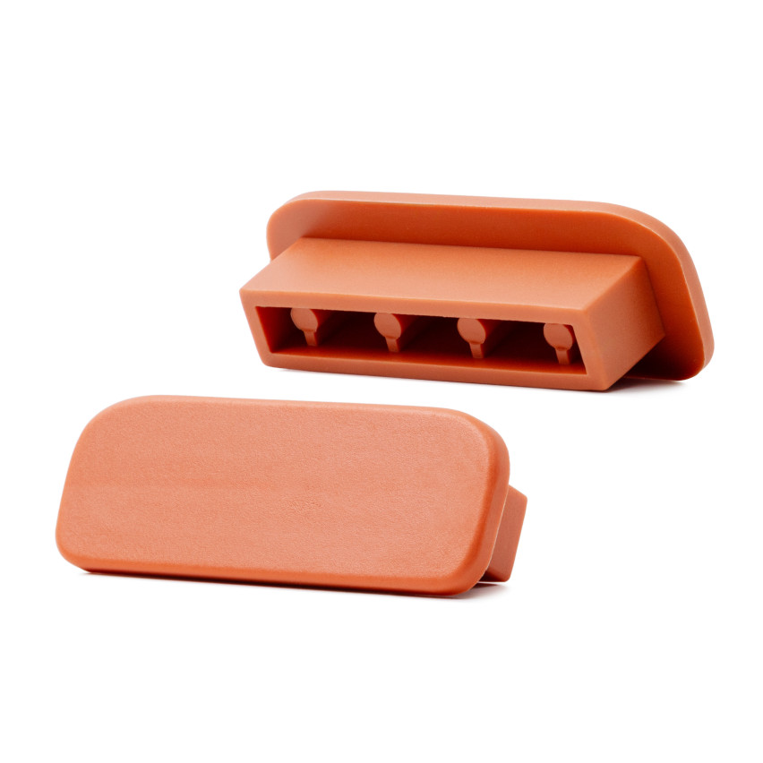 Avslutning för PVC-räckesstolpe, gavel för PREMIUM räckesprofil, 40x8, tegel