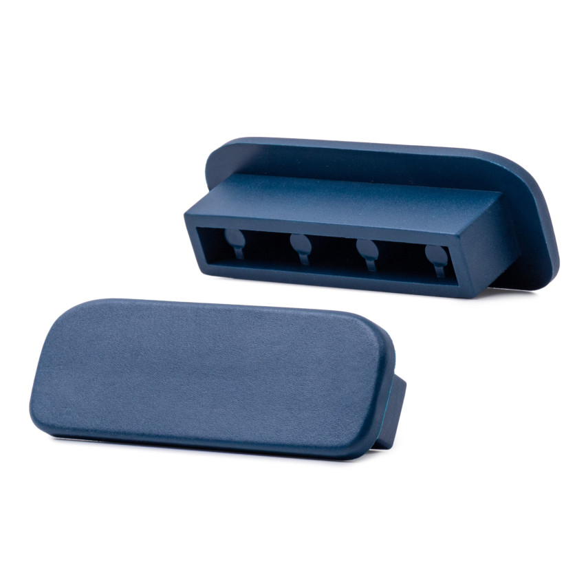 Avslutning för PVC-räckesstolpe, gavel för PREMIUM räckesprofil, 40x8, mörkblå