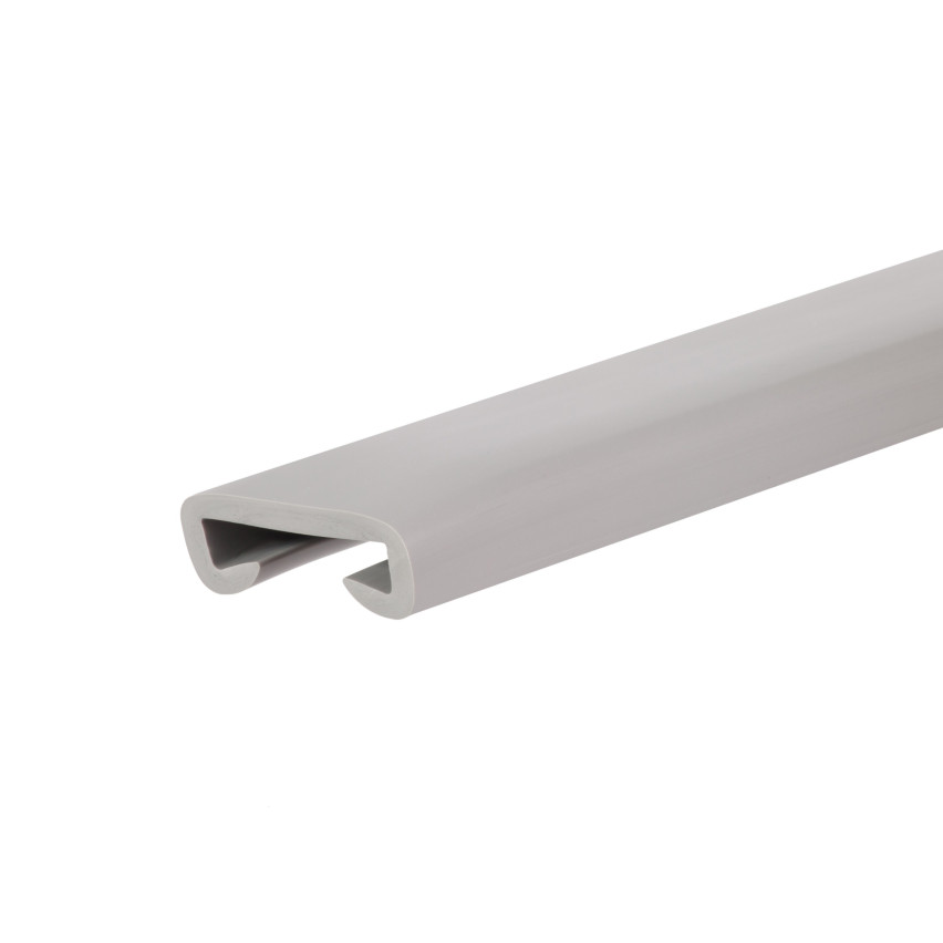 Ledstång trappa PVC PREMIUM 40x8 mm, handräcke i mjuk, grå