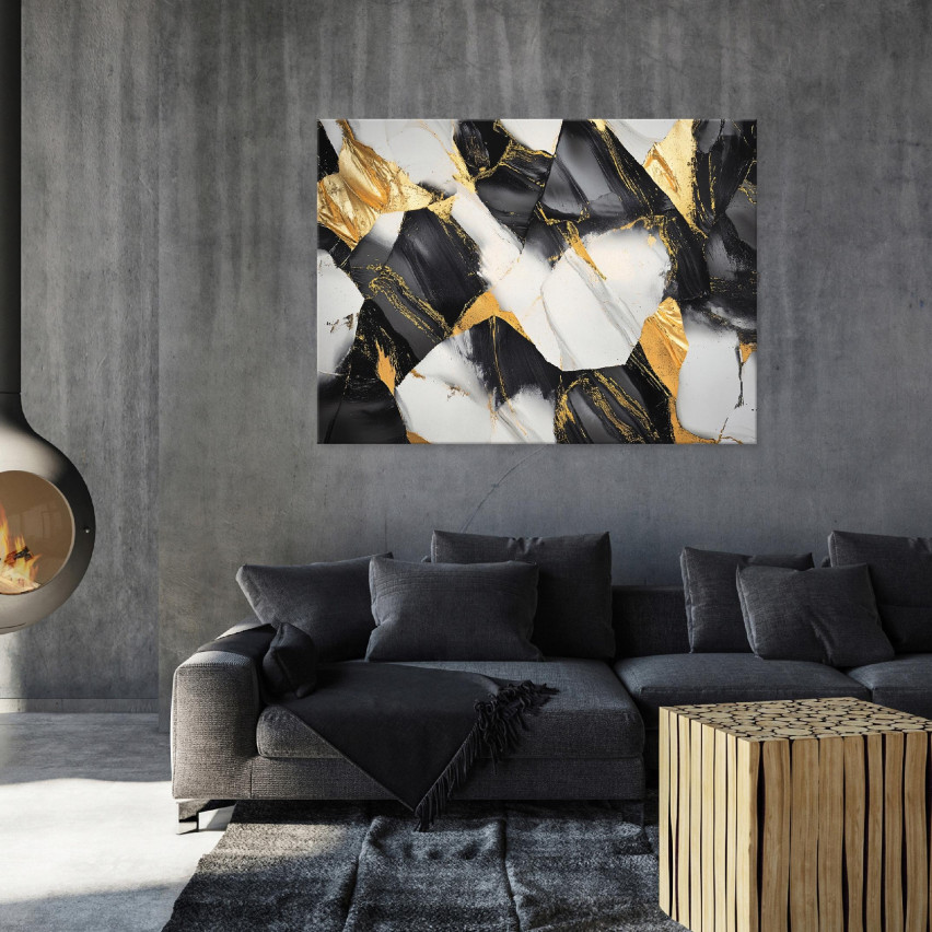 väggpanel målning marmor abstrakt för sovrum vardagsrum kök 100x70