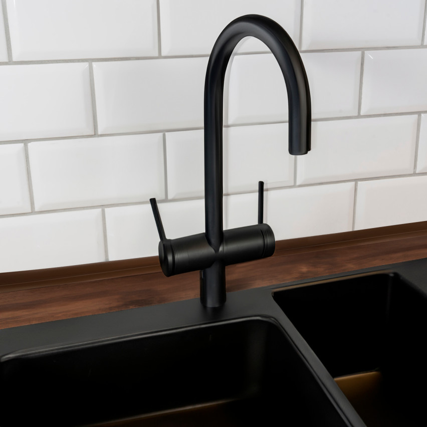 Kantband PVC 10x10 mm, självhäftande, flexibel, svart, 5 m