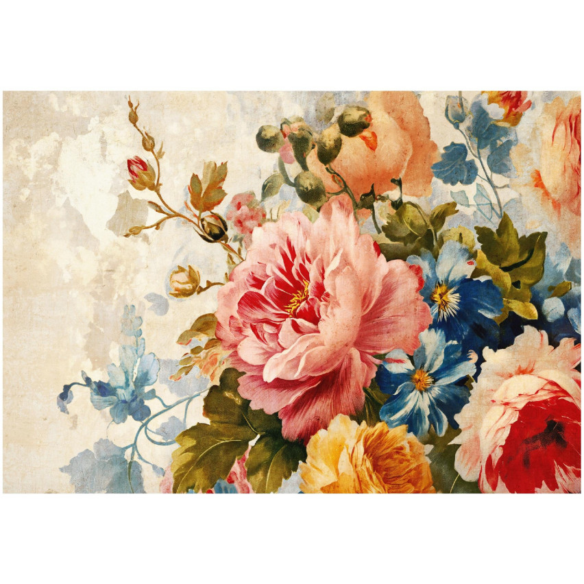 tapet blommor på betong stora rosor för sovrummet vardagsrum tapeter 300x210